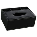 Leather Tissue Box Remote Control Holder Multifunctional Desktop Organizer