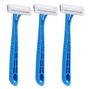 Minleaf ML-HR01 3 Couont Disposable Razor with Lubrication Strip & Sterile Cover