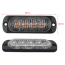 12V-24V Amber 4LED 12W Car Truck Strobe Flash Emergency Warning Bar Light L Z2I8