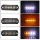12V-24V Amber 4LED 12W Car Truck Strobe Flash Emergency Warning Bar Light L Z2I8