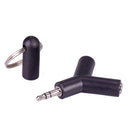 Bakeey Y type 3.5mm Jack 3 Pole Double Female To Stereo Male Adapter With Dust Cap Keychain