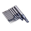 Drillpro R0.5-R5mm Ball Nose Tungsten Carbide End Mill Cutter HRC55 TiAlN Coating End Milling Cutter CNC Tool