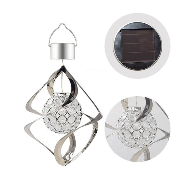 Solar Powered Wind Chimes Light Hanging LED Garden Outdoor Lamp Colour Chan D5C9