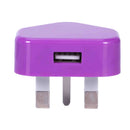 UK Plug Mains Wall 3 Pin USB Power Adaptor Charger For Mobile Cell Phone Ta