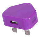 UK Plug Mains Wall 3 Pin USB Power Adaptor Charger For Mobile Cell Phone Ta