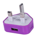 UK Plug Mains Wall 3 Pin USB Power Adaptor Charger For Mobile Cell Phone Ta