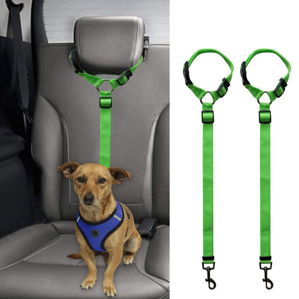 2 Packs Dog Cat Safety Seat Belt Strap Car Headrest Restraint Adjustable Ny O9E7