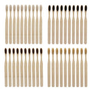 10PCS Environmentally Wood Rainbow Toothbrush Bamboo ToothBrush Bamboo Fibr K7W2