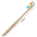 10PCS Environmentally Wood Rainbow Toothbrush Bamboo ToothBrush Bamboo Fibr K7W2