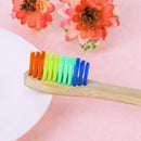 10PCS Environmentally Wood Rainbow Toothbrush Bamboo ToothBrush Bamboo Fibr K7W2