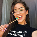 Natural Bamboo Toothbrush Made with Rainbow Nylon Infused Bristles in Recyc