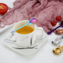 6 Pcs Coffee Teaspoons Guitar Spoon,Stainless Steel Colorful Dessert Spoon  M8W2