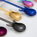 6 Pcs Coffee Teaspoons Guitar Spoon,Stainless Steel Colorful Dessert Spoon  M8W2