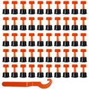50Pc Flooring Wall Tile Leveling System Leveler Plastic Clip Adjustable Loc H6U5