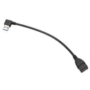Usb 3.0 Angle 90 Degree Extension Cable Male To Female Adapter Cord Data Le F3Y1