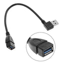 Usb 3.0 Angle 90 Degree Extension Cable Male To Female Adapter Cord Data Le F3Y1