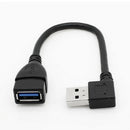 Usb 3.0 Angle 90 Degree Extension Cable Male To Female Adapter Cord Data Le F3Y1