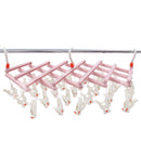 29 Clips Cloth Folding Laundry Underwear Socks Bra Airer Hanger Drying Rack Organizer