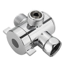 3 Way Shower Diverter Chrome G1/2 Inch T-Adapter Shower Components Adjustable Valve Adapter