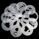 Various Themes 16pcs Coffee Stencils, Frosted Transparent Coffee Decorating K5S3