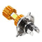 H4 12V 10W Bulb 2000Lm 3 COB Motorcycle LED Headlights Hi/Lo Super Bright Lamp