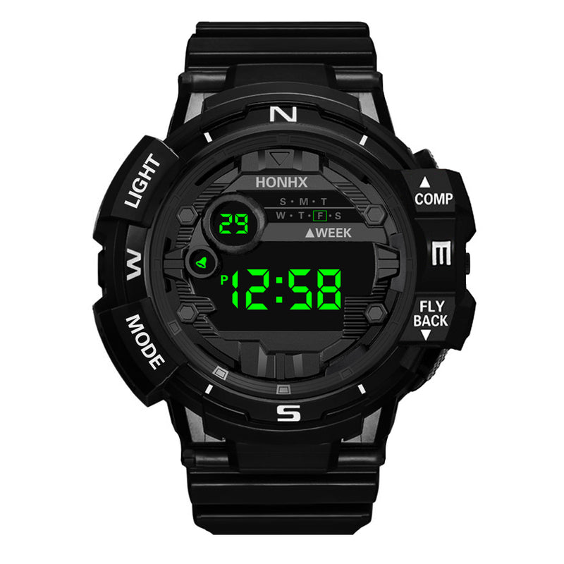 HONHX 81X-66F Men Watch Fashion Luminous Display Alarm Clock Digital Watch