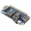 4 Ports USB HUB HAT For Raspberry Pi 3 / 2 / Zero W Extension Board USB To UI1Q5