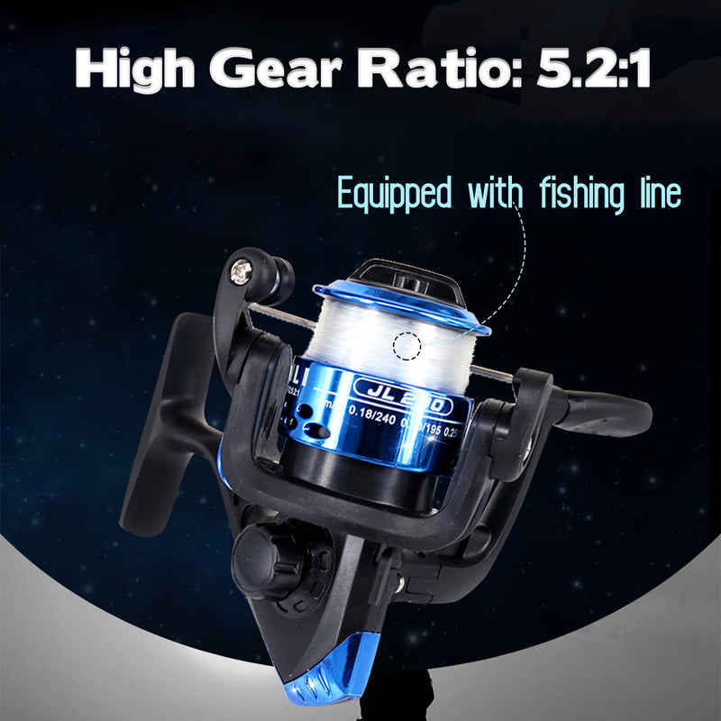 ZANLURE 13pcs/set 5.2:1 BB Fishing Rod Reel Combo
