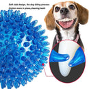 3 Pcs Pet Squeaky Chewing Balls Puppy Chew Toys Soft Stab Balls Cleaning Te