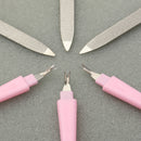 3 In 1 Stainless Steel Sanding Nail File Buffer Scraper Dead Skin Barb Cuticle Polish Manicure Tool