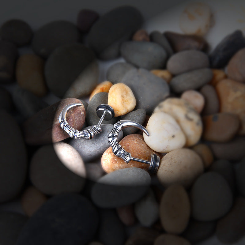 Punk Eagle Claw Shape Piercing Stud Earring Fashion Stainless Steel Earrings for Men