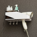 Multifunction Wall Mounted Storage Rack Hair Dryer Holder Home Bath Decoration