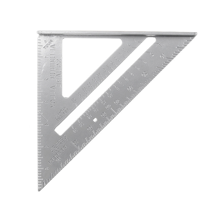 7 Inch Aluminum Alloy Metric Triangle Angle Ruler Woodworking Square Layout Tool