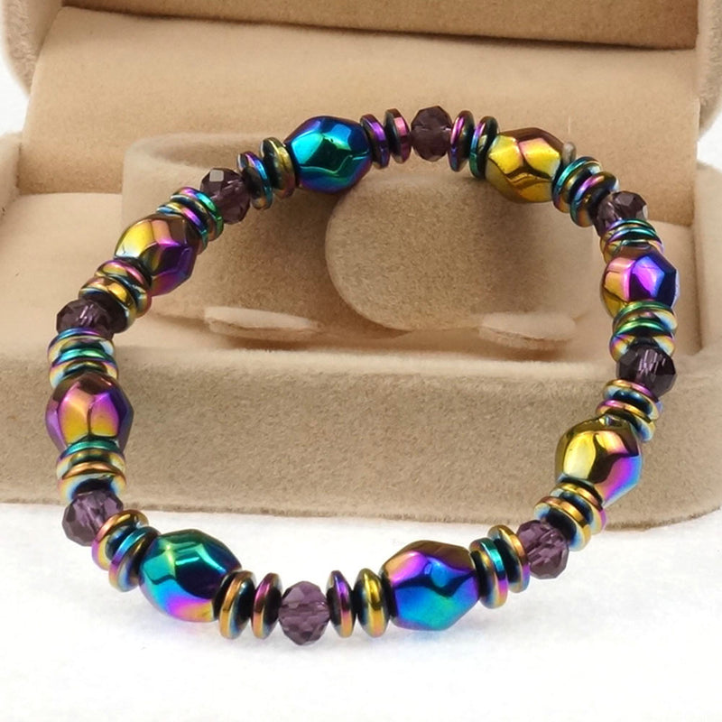 Ethnic Black Gallstone Hand-woven Bracelet Retro Colored Beaded Bracelet Unisex