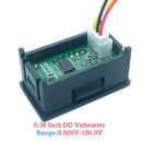 0.36inch Mini Digital LED Display 4 Bits 0-100V Voltmeter Panel Volt Voltag J8W2