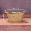 Wicker Weaving Storage Basket for Kitchen Handmade Fruit Dish Rattan Picnic X3K6