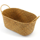 Wicker Weaving Storage Basket for Kitchen Handmade Fruit Dish Rattan Picnic X3K6