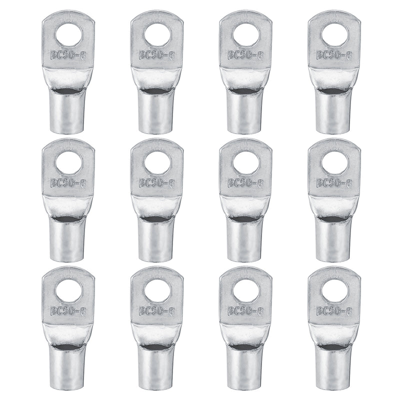 SC50-8 Copper Battery Welding Cable Lug Wire Connector Terminal 1/0 AWG Hole 8mm Electrical Battery