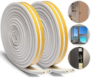 2Pcs 5M D Self-Adhesive Foam Sealing Strip Sponge Wooden Door Soundproof An V7W5