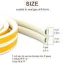 2Pcs 5M D Self-Adhesive Foam Sealing Strip Sponge Wooden Door Soundproof An V7W5