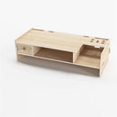 Multi-function Desktop Organizer Wood Desktop Monitor Stand Computer Laptop Screen Riser Desk Shelf Rack