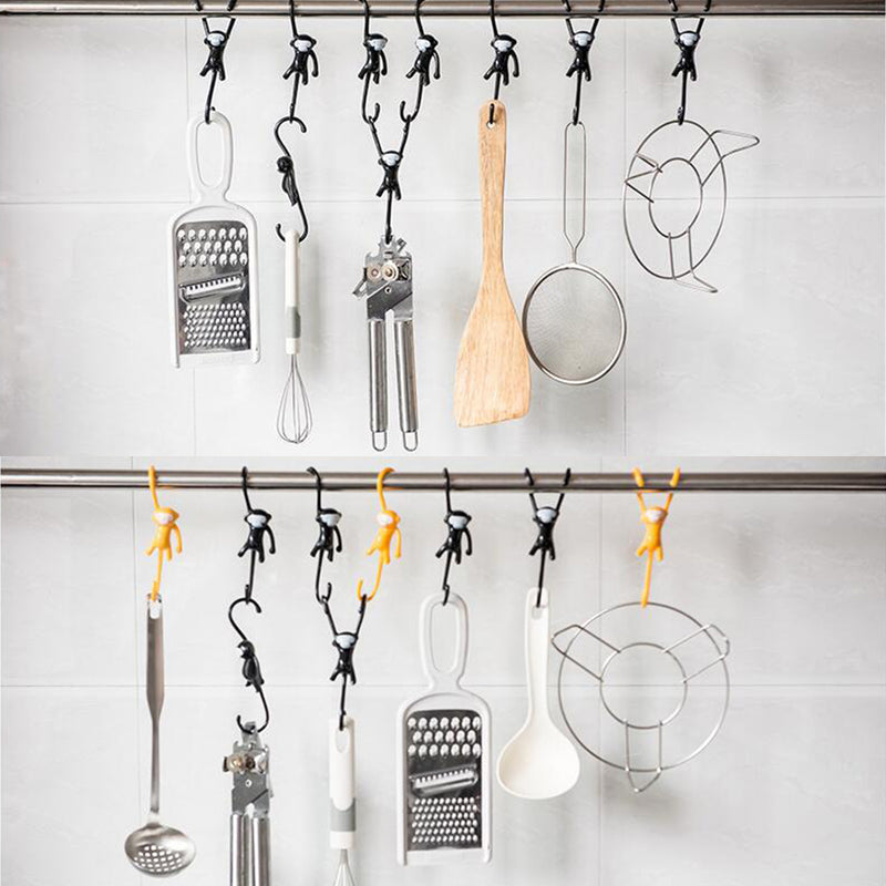 1Pcs Monkey Hand Hanging Hook Holder Kitchen Bathroom Tie Towel Hanger Wall Rack