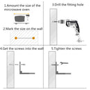 Stainless Steel Microwave Oven Shelf Wall-Mounted Kitchen Shelf Retractable