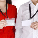 1X(Pack Of 10 Badge Holder Card Holder Badge Holder With Lanyard Lanyard Fo