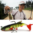 4pcs Arrive 8cm 14g Soft Bait Lead Head Sea Fish Lures Fishing Tackle Sharp C2B4