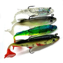 4pcs Arrive 8cm 14g Soft Bait Lead Head Sea Fish Lures Fishing Tackle Sharp C2B4