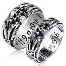 Punk Biker Skull Finger Ring Titanium Steel Men Women Couple Size 8-11 Jewelry