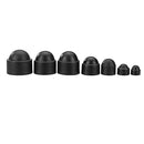 Suleve MXNC1 M4/M5/M6/M8/M10/M12 Black Nut Bolt Cover Hexagonal Bolt Cap Rubber Cap 145Pcs