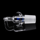 24/29 Glass Vacuum Adapter Air Exhaust Connector Right Angle Bend Two Sides Ears Ground Joint to Hose Connection