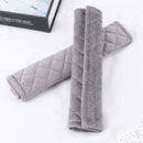 1X(2 Piece Car Belt Pad Belt Protector Seat Belt Protector (Gray)